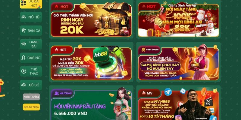 Hệ thống trò chơi độc đáo có tại Giới thiệu HB88 Casino